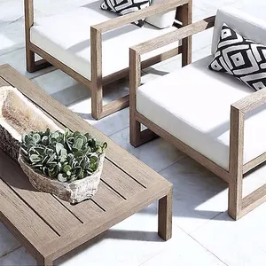Kundong jardim-tesouros-pátio-móveis-fabricação alemã 7pcs conjunto de sofá ao ar livre jardim móveis de madeira