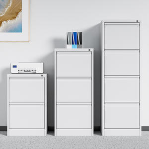 Card <b>Box</b> <b>Filing</b> Cabinet 4 Layers Lockable Drawers Mobile Office Furniture A4FC Document Storage with Key Lock - Product Image 4