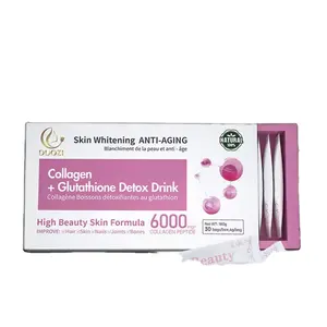 Pemutih kulit, kolagen pencerah l-glutathione minuman Detox Super Collagen meningkatkan elastisitas kulit 30 porsi