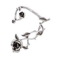 Boucles d'oreilles Punk, diable, elfe, Rose, gothique pour femmes, métal, couleur argent, sans Piercing, manchette d'oreille, bijoux de fête
