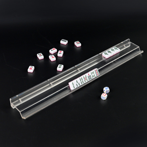 Wholesale Luxury Two in One Wave Slot 17.5 Inch Hawksbill Tortoiseshell Acrylic American Mahjong <b>Card</b> Rack for Leisure Game - Product Image 5