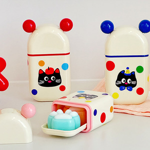 Cute Cartoon Soap Box Portable With Lid Rectangular Pet Material For Travel Home Use - Product Image 1