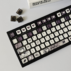 Teclado Mecánico Personalizado de la Serie Big Miss con Teclas PBT Sublimadas en Blanco y Negro, 119 Teclas Originales, Altamente Personalizable - Product Image 4