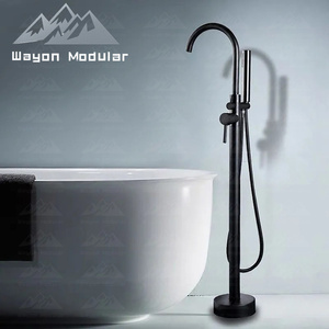 <span class=keywords><strong>Rubinetto</strong></span> <span class=keywords><strong>da</strong></span> Vasca Freestanding Wayon di Lusso Nero Opaco con <span class=keywords><strong>Doccetta</strong></span> - Product Image 2