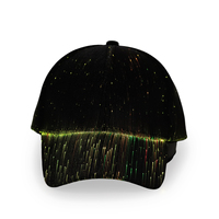 Gorra de Béisbol Luminosa Personalizada con Luces LED de 7 Colores, Gorra de Béisbol Brillante con Fibra Óptica