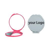 Zonyin Portable Double Face 2x Loupe Mini Miroir De Maquillage De Poche Pliable Vente Chaude 2x Loupe avec Logo Personnalisé