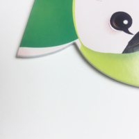 Autocollants adhésifs personnalisés Kawaii en gros pour le bureau et l'école, bloc-notes autocollants avec carte au dos