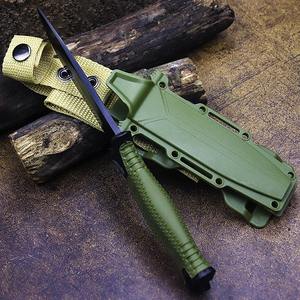 Cuchillo de Hoja Fija de Acero Inoxidable GACI Survival Tactic con Funda de Goma para Caza, Camping, OEM, Personalizable, 1 Año de Garantía - Product Image 4