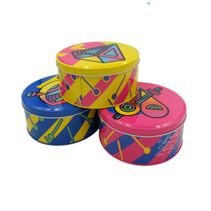 High quality round tin box food gift small candy can tin can for candy with transparent window wedding gift tin box