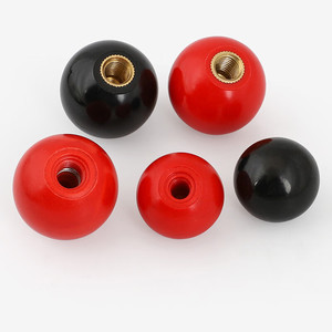 Boutons sphériques en bakélite noire <span class=keywords><strong>DIN</strong></span> <span class=keywords><strong>319</strong></span>, sphéricité M3, filetage à droite, pour poignées de meubles dans les applications de cuisine, chambre et hôtel - Product Image 5