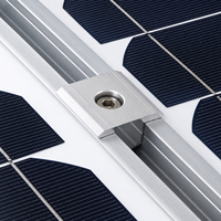 Soporte de Aluminio Ajustable de 30mm 35mm para Paneles Solares, Abrazadera Central para Montaje de Paneles Solares