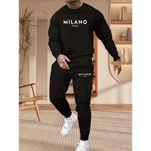 High Quality Sportswear Tracksuits <b>Pullover</b> Baggy Oversized Jogging Suits Blank Hoodie and Jogger Sweatpants Sets - Product Image 3