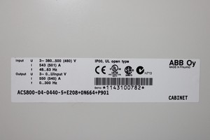 ACS800-04-0440-5 ACS8000404405 ไดรฟ์ VFD 550A สำหรับ PLC - Product Image 5