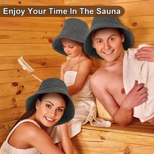 Fournisseur de chapeaux de sauna personnalisés avec logo, chapeau de sauna en feutre de laine écologique, chapeau bob pour spa et bien-être - Product Image 2