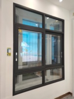 Ventanas Corredizas Horizontales Modernas de Aleación de Aluminio 135 con Malla de Acero Inoxidable y Diseño de Vidrio para Cocina de Apartamento, Aislamiento Térmico