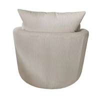 Nouvelle Arrivée - Fauteuil Pivotant Rond de Luxe Grand Format - Fauteuil d'Appoint Pivotant Blanc Jumbo