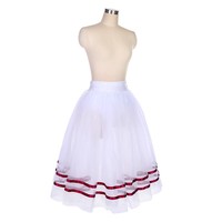 Venta caliente de fábrica mujer medio tutú niñas blanco medio tutú clase desgaste trajes de baile de Ballet