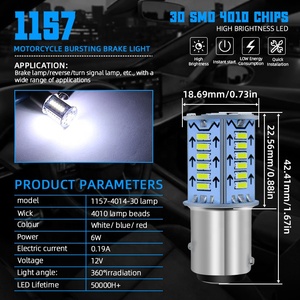 Xe Máy Và Xe Hơi LED Phanh Bóng Đèn Flash 1157 Lái Xe Nước Đèn Flash Phanh Trực Tiếp Sét Đèn Flash Xe LED Ánh Sáng Bóng Đèn - Product Image 3