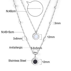Collier pendentif en coquillage naturel multi-chaînes plaqué or 18 carats pour femmes, vente en gros - Product Image 6