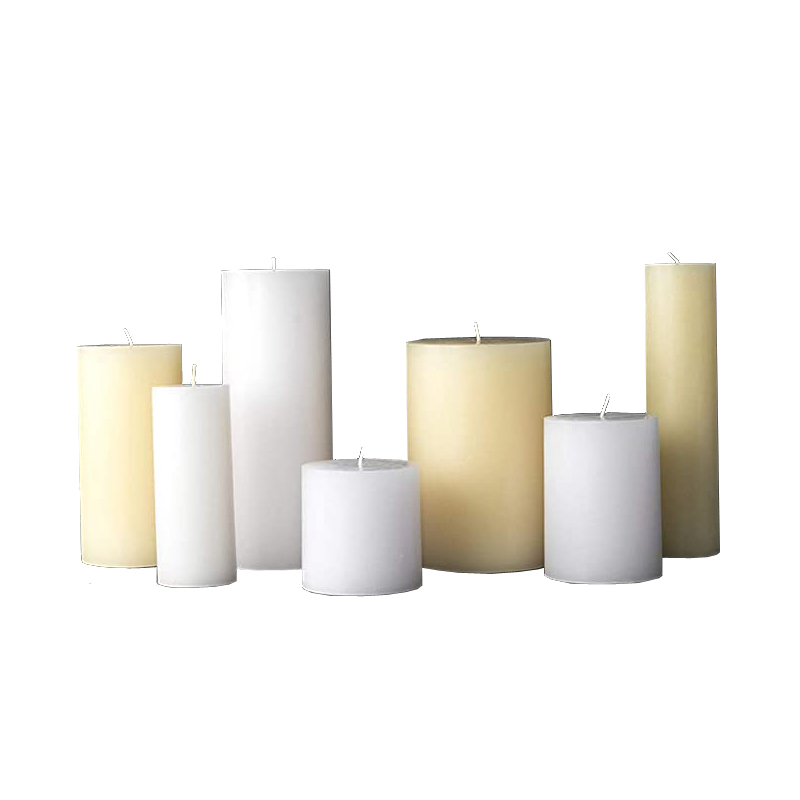 Velas rústicas sem perfume para queima limpa, velas para decoração de casa, fabricante, atacado de marfim e branco