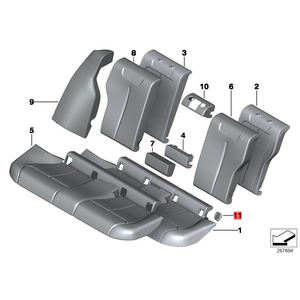 Panneau d'habillage <span class=keywords><strong>Isofix</strong></span> pour BMW Série 3 F34 GT [8X31] 2020 52207319688 - Product Image 2
