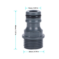 Connecteur de mamelon à filetage mâle 1/2 "connecteur rapide de tuyau d'adaptateur de jardin d'eau
