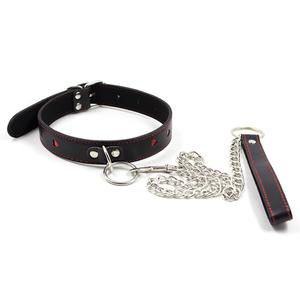 <span class=keywords><strong>Collar</strong></span> de Cuero Sintético BDSM para Adultos con Correa, Restricciones de Bondage para Juegos Sexuales - Product Image 2