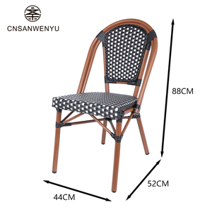 Chaises de salle <span class=keywords><strong>à</strong></span> manger en osier de style parisien pour hôtel, jardin, terrasse, café, mobilier d'événements - Product Image 6