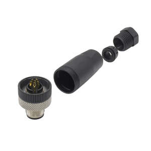 Conectores de Cableado Automotriz M12 al por Mayor, Conector Recto para Soldar, Ensamblaje en Campo, Enchufe Impermeable IP67, Terminales Macho de Latón Niquelado de 6 Pines - Product Image 5