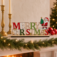 Décorations de Noël en bois personnalisées, luge en bois et figurines de dessin animé, articles de décoration de bureau, ambiance festive transfrontalière