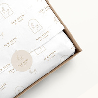 Impression personnalisée de Logo de marque en or, papier de soie imprimé élégant pour emballage et Promotions