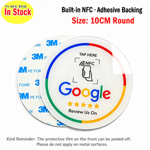 Tarjetas de Reseña NFC Acrílicas, Etiquetas Adhesivas para Mesa de Restaurante con Enlaces a Google, Facebook e Instagram, Etiquetas de Seguidores en Redes Sociales - Product Image 6