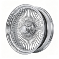 Nouvelles jantes en acier 20x8 pouces à rayons inversés LA, 150 rayons, lissage droit, chromées