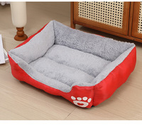 Coussin-lit pour animaux de compagnie rectangulaire, économique, toutes saisons, motif animalier, 100% coton, amovible, lavable, double usage, pour chien et chat
