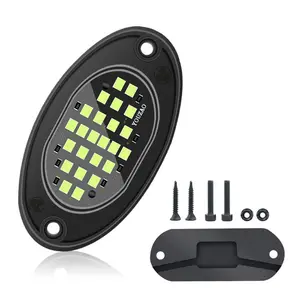 Hot Sales 12V 24 LED Rock Lights Car Truck Yacht Trail Rig Lamp Underbody Glow LED Lights Waterproof Led Neon Light for Jeep ATV