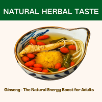 Tisane Ekon aux herbes naturelles, ginseng, baies de goji entières et chrysanthème, mélange sans caféine pour l'équilibre quotidien des hommes
