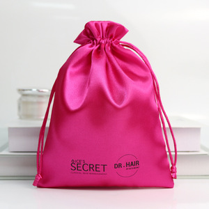 Sacs de protection en soie de luxe personnalisés pour perruques, sacs cadeaux de qualité avec cordon de serrage pour cosmétiques, bijoux, lingerie, sacs à main, pochettes en satin pour cheveux - Product Image 3
