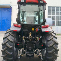 Tracteur agricole 120HP 4WD LTC1204 avec chargeur frontal et rotavator, tracteur agricole économique