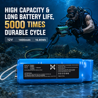 Batterie personnalisée pour détecteur de métaux de plage Minelab Garrett Fisher White Tesoro 12V 1400mAh rechargeable Ni-MH OEM
