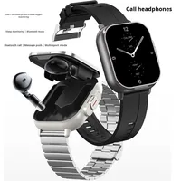 Montre connectée D08 avec écran TFT 2.01 pouces, moniteur de fréquence cardiaque, tensiomètre, appels intelligents, écouteurs intégrés, NFC et compteur de calories