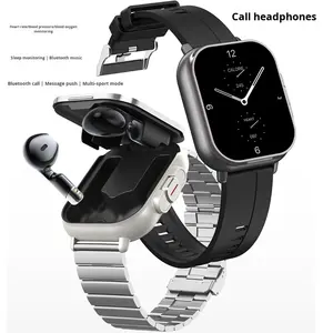 Reloj Inteligente 2025 con Llamadas Bluetooth, Auriculares TWS 2 en 1 con Audífonos, NFC, Monitoreo de Salud, Reloj Inteligente Deportivo con Auriculares para Hombre D 8 - Product Image 4