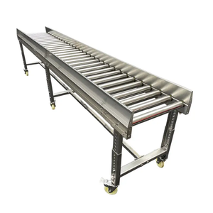 Güçlendirilmemiş SUS304 paslanmaz çelik yerçekimi manuel sarma çubuğu konveyör rulo tablosu - Product Image 1