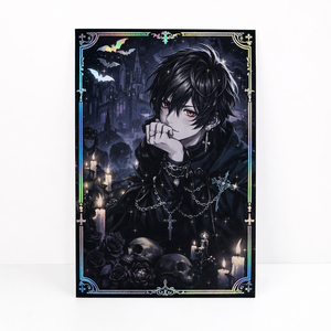 Custom Anime Holo Foil Art Prints Holographic Paper Poster Decor for Premium Color Depth, Matte Velvet Finish Gothic Style Print