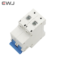 Disyuntores eléctricos de CC, disyuntores, doble 2 polos, tipo C, protector de fugas 1A 2A 3A 4A 6A 10A 16A 20A 25A 32A