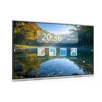 Papan putih interaktif anti-silau OS ganda 65 inci portabel dengan layar LCD multi-sentuh dan Input HDMI pilihan ukuran 75 inci