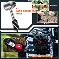 Ensemble d'équipement de survie professionnel - Trousse de premiers soins, grand sac à dos de camping, équipement de camping, aventure, randonnée en plein air, pour les aventuriers