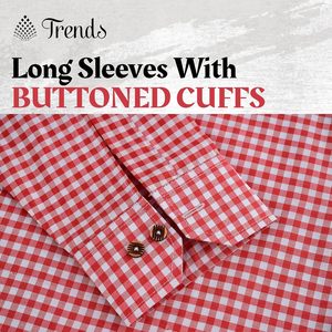 <b>Men's</b> Bavarian Oktoberfest <b>Shirt</b> Plaid Button Down Collar Traditional German Style Casual <b>Shirts</b> Cotton 140g - Product Image 5