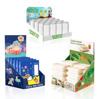 Boîte de présentation de comptoir en carton pliable, écologique, avec logo personnalisé, pour les magasins de détail, prête à l'emploi, multifonctionnelle