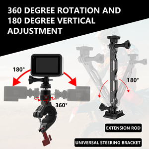 Premium Alüminyum Kask Kavisli Düz Braket Bisiklet Motosiklet Aksiyon Kamera Kelepçe Montajı GoPro/DJI Osmo/Insta360 Sürüş Vlog için - Product Image 3
