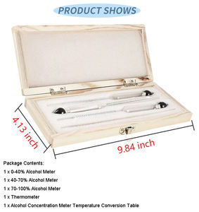 0-50 derece termometre 0 -40 / 40-70 / 70 -100 alkol ölçer - Product Image 4